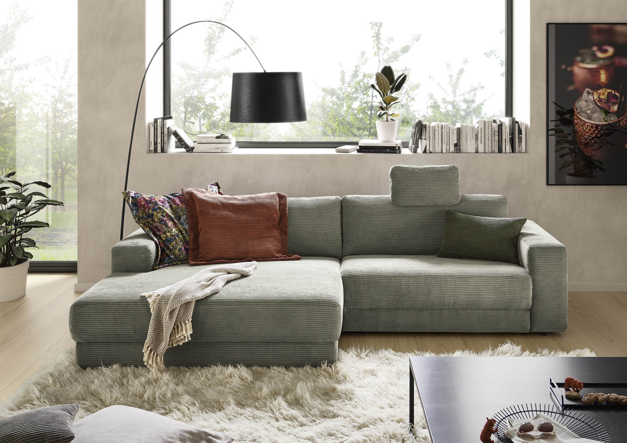 Designer-Ecksofa Stilecht Sedalia 