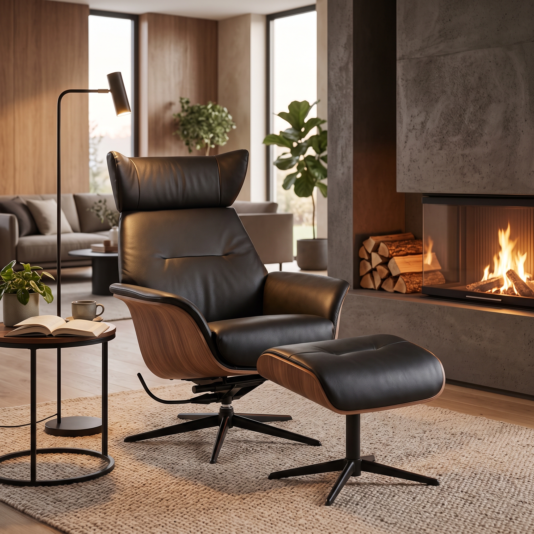 Relaxsessel mit Hocker Saro