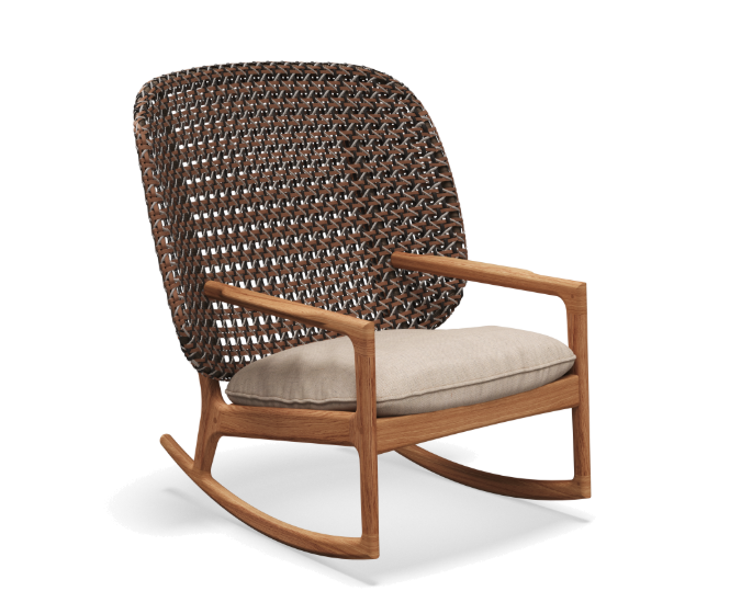 Schaukelstuhl Kay High Back Rocking Chair von Gloster Furniture